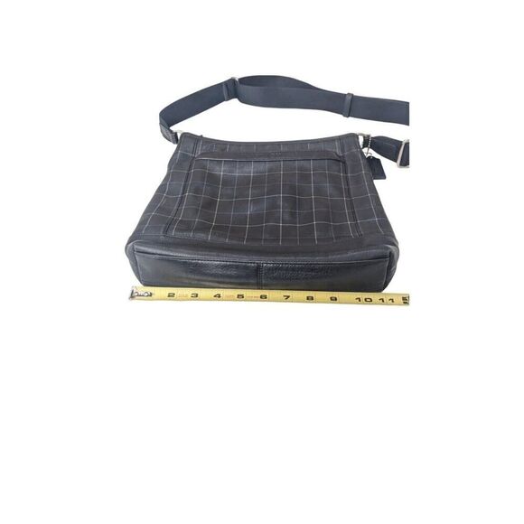 Coach Black Tattersall Leather Tech Messenger Crossbody Bag F71757 - Picture 11 of 12